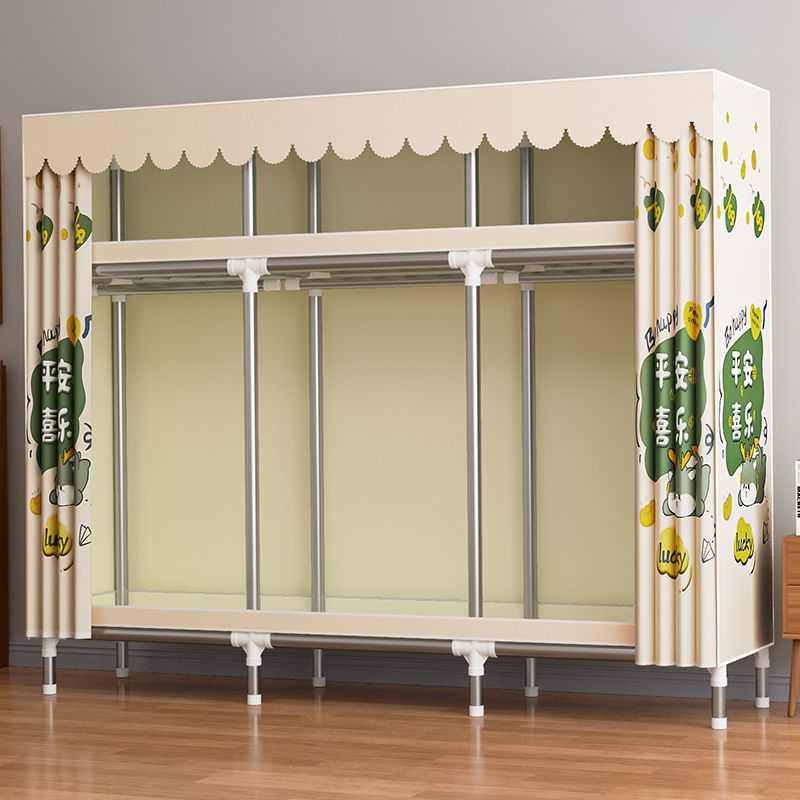 简易衣柜家用卧室出租房用加固结实耐用全钢架布衣柜子衣服柜衣橱,住宅家具,简易衣柜,淘宝优惠券,粉丝福利购,淘宝优惠卷