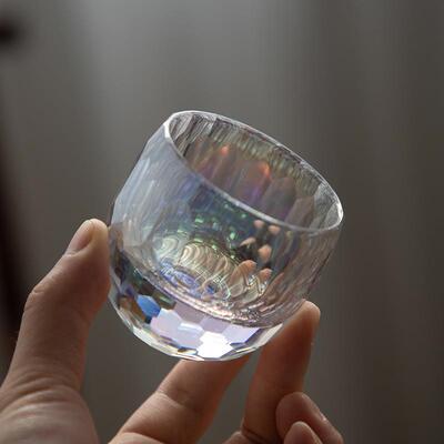 德化陶瓷【茶杯】炫彩主人杯60ml/加厚/耐热玻璃/品茗/个人专用