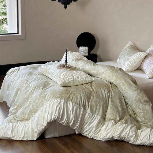 法少女LBA心L套兰精天丝四件荷叶边数码印花被套床上用F品1.式8