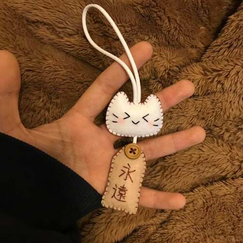 Lucky Cat Felt DIY Handmade High Aesthetic Creative Decorati