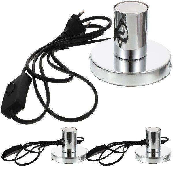 3pcs Light Bulb Socket Holder E27 Base Metal Aluminum Lamp