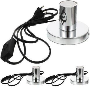 Socket Holder Aluminum Light Lamp Metal Bulb Base 3pcs E27