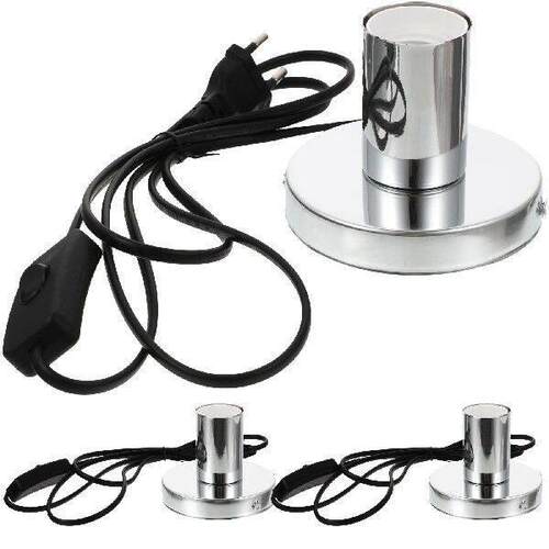 3pcs Light Bulb Socket Holder E27 Base Metal Aluminum Lamp