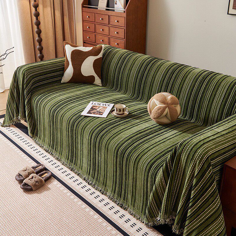 飞阳沙发巾线条现代简约高级高档纯色新款沙发盖布沙发套沙发盖巾