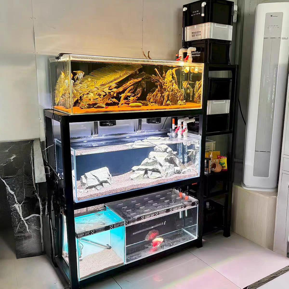 鱼缸架子高承重双层底柜鱼缸可定制落地鱼缸底架水族箱定做鱼缸架