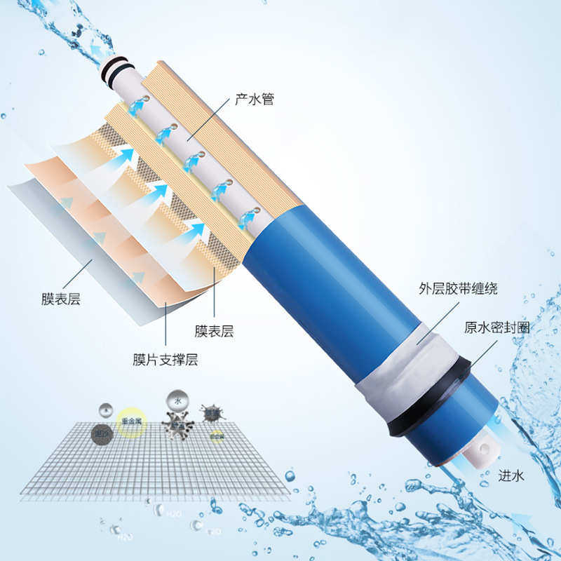 家用商用RO反渗透膜滤芯50-800加仑RO膜家用净水器多品牌通用滤芯