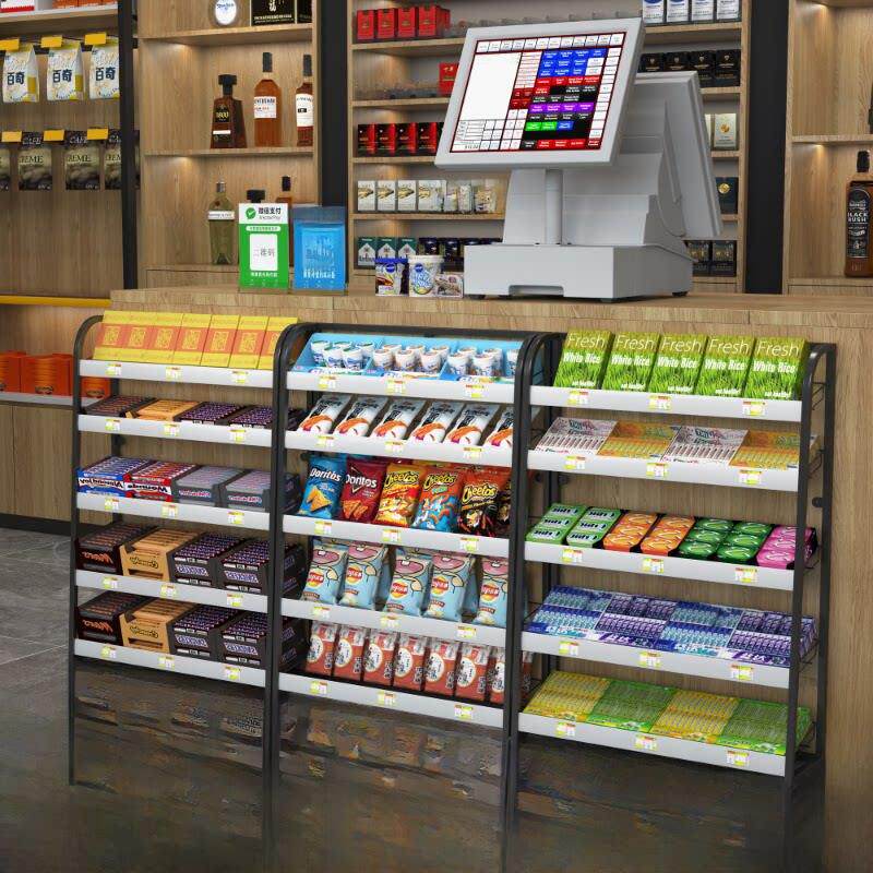 超市收银吧台前小货架便利店口香糖展示架药店零食小商品陈列架子
