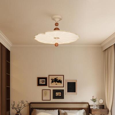 法式荷叶创意餐厅吊灯中古风宋代美学飞碟日式餐桌吧台岛台吊灯具