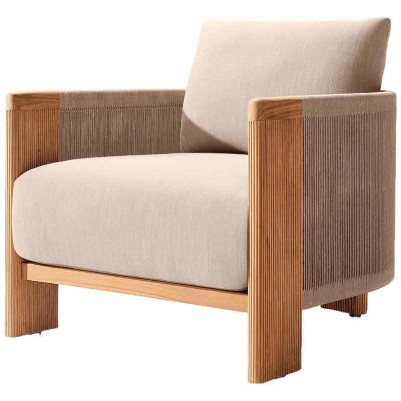 北欧户外藤编实木沙发花园庭院设计师柚木家具酒店室外民宿藤沙发,住宅家具,户外沙发,淘宝优惠券,粉丝福利购,淘宝优惠卷