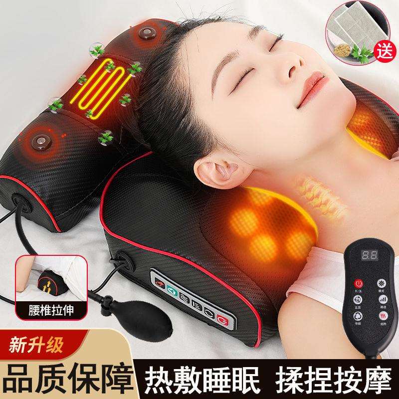 枕头肩颈部按摩劲椎热敷睡觉躺枕家用靠枕加热护颈枕工厂