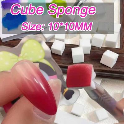 50Pcs Square Nail Art Sponges + Grab Pen Set Gradient Nail B