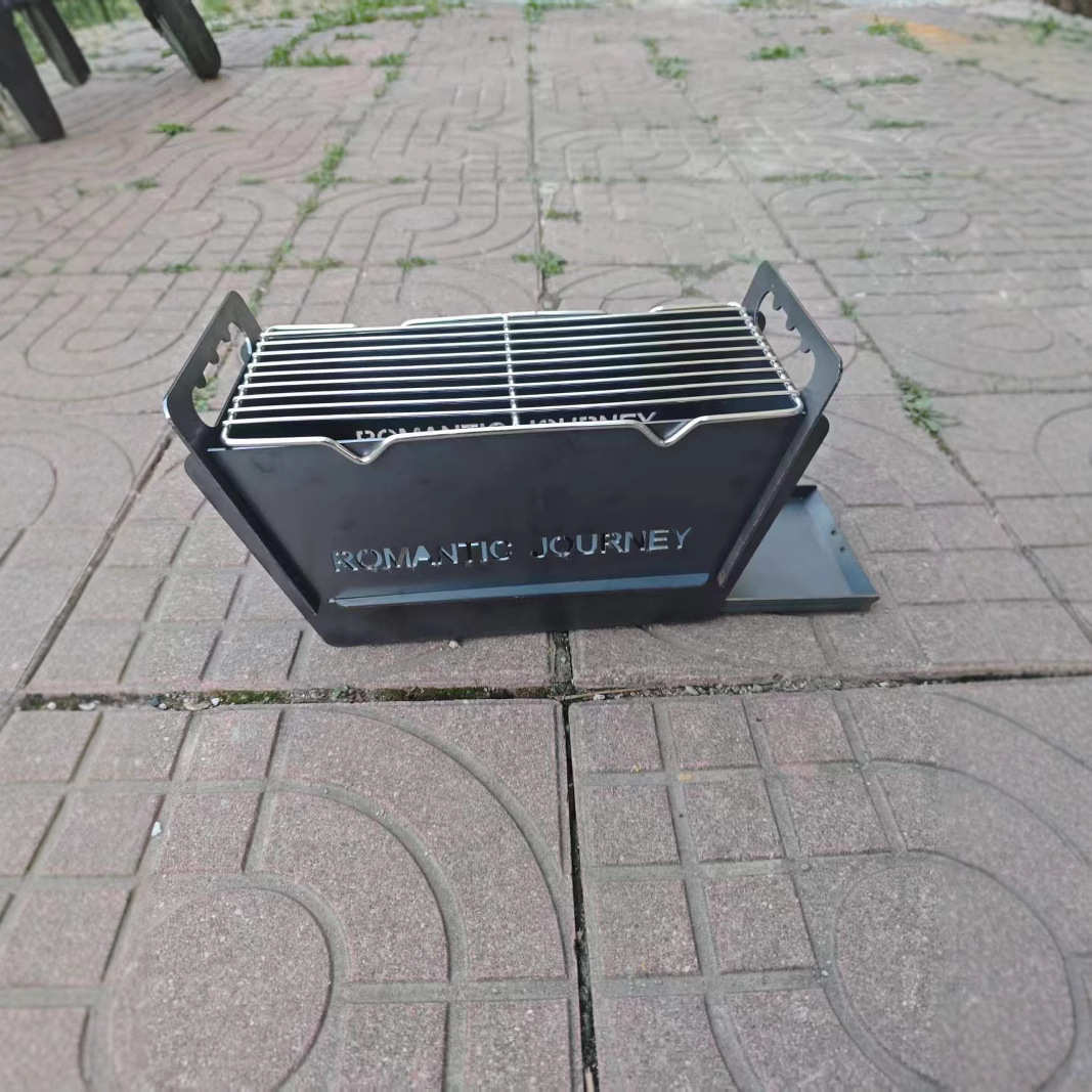 卡片式烧烤炉户外便捷式家用折叠烧烤炉加厚焚火台小型收纳