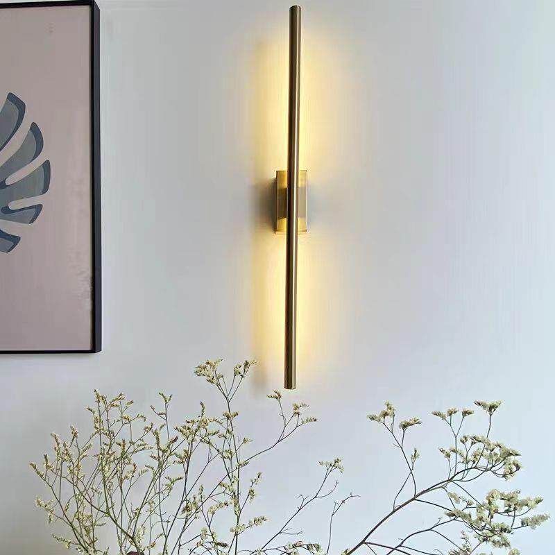 极简长条线条壁灯 现代卧室床头酒店走廊过道设计师款一字玄关灯