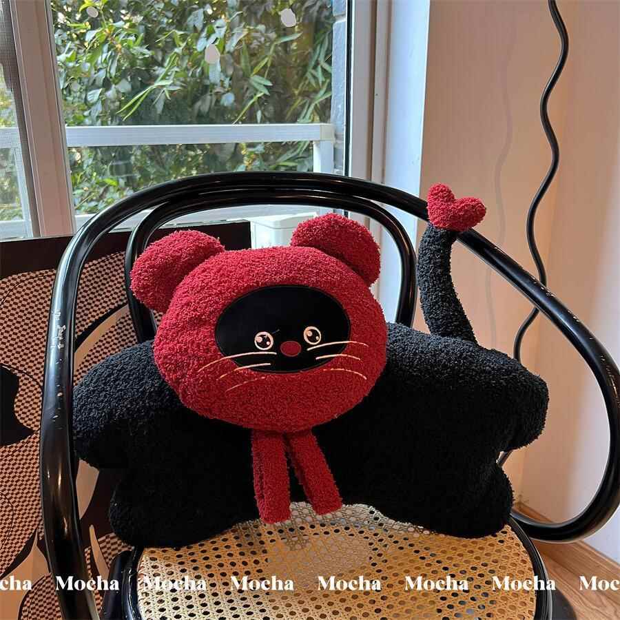 网红可爱猫咪抱枕毛绒玩具办公室靠垫午睡枕床上沙发靠睡觉枕垫子