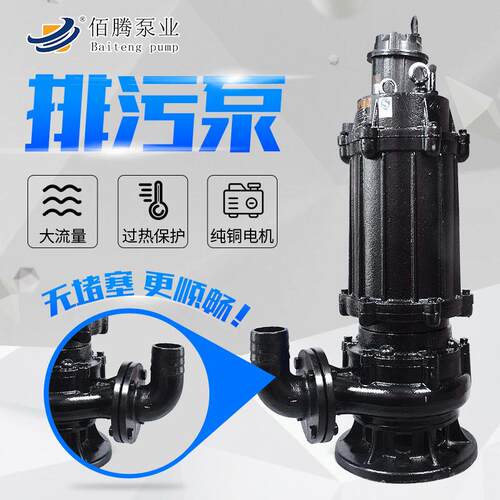 厂家直供WQ污水泵无堵塞污泥抽水泵家用潜污泵大流量立式排污泵