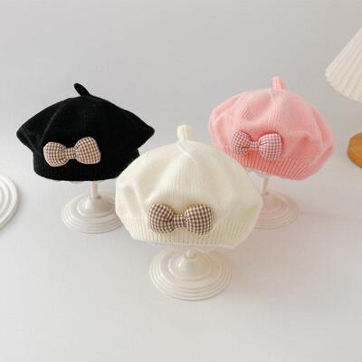 宝宝2025新款帽子秋冬季女宝贝雷帽新生幼儿毛线儿童针织公主超萌