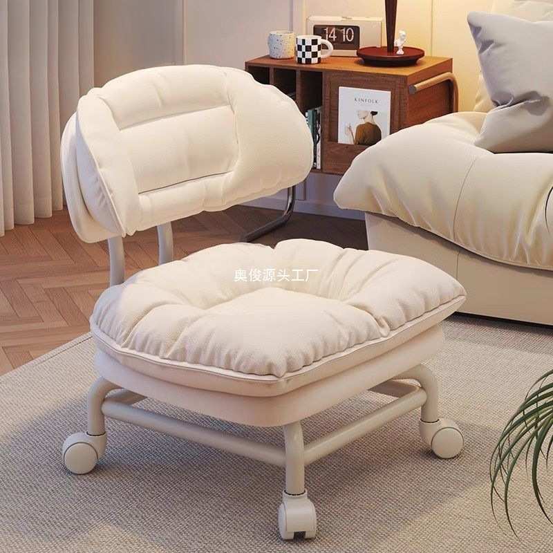 流水摆件万向轮小凳子家用滑轮矮凳网红多功能美缝凳子流水摆件