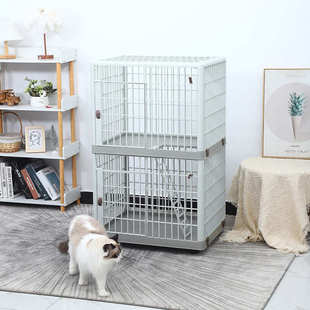 猫笼子家用室内双层猫别墅大号双开门一体超大自由空间大型猫笼子