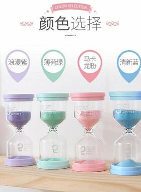 新款直销马卡系列沙漏摆件 学习时间计时器 生日礼品礼盒赠送品1-