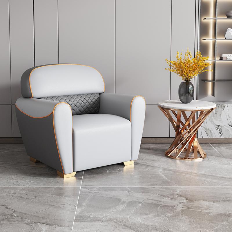 办公室阳台轻奢拼色接待室会客商务贵宾休息区洽谈组合沙发套装