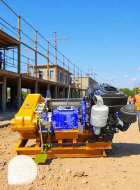 野外柴油动力卷扬机建筑工地新型柴油卷扬机JM3T5T10T手刹柴油机