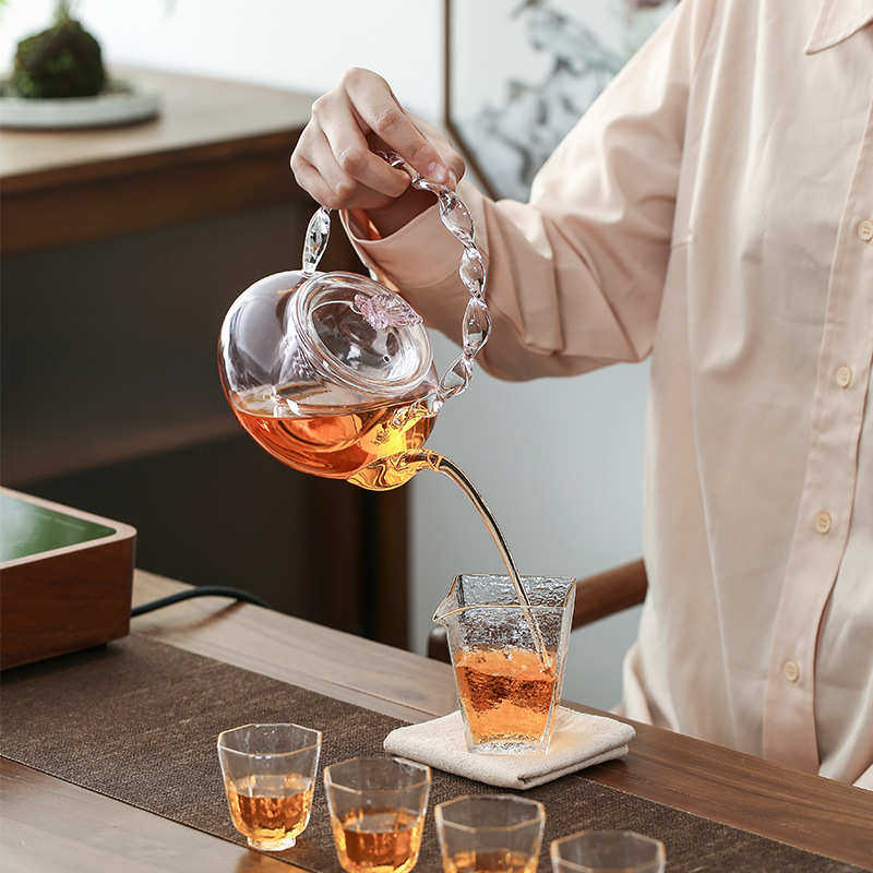 高硅陶盖茶壶加热蝴蝶电炉壶玻璃办公室粉色煮茶泡茶茶花草纽硼,餐饮具,茶壶,淘宝优惠券,粉丝福利购,淘宝优惠卷