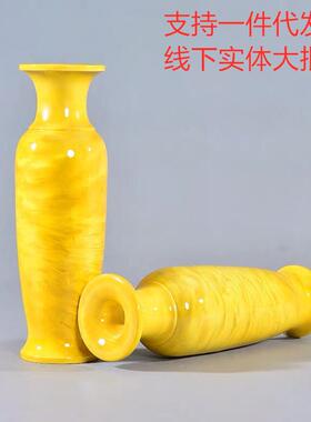 金丝楠木花瓶大叶楠客厅中式插干花新家乔迁送礼红木家居装饰摆件