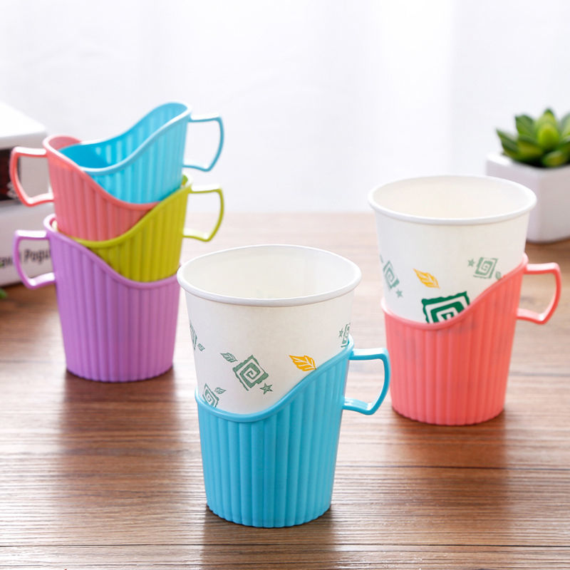 纸杯托加厚杯托一次性环保纸杯托防烫一次性水杯拖杯套茶托底座图片