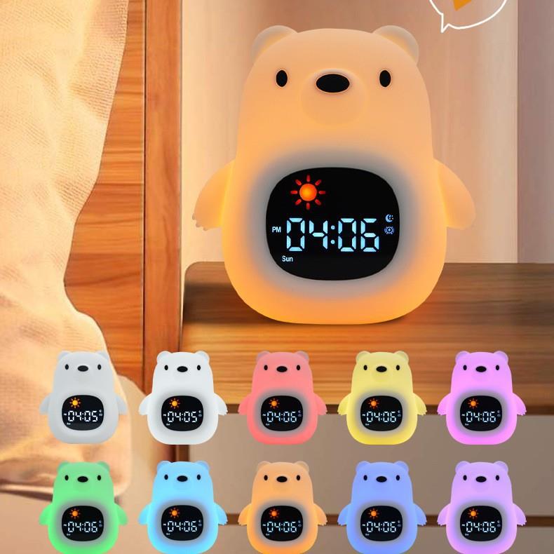 日出唤醒灯白噪音睡眠安抚夜灯闹钟LED可充电伴睡音乐呼吸灯