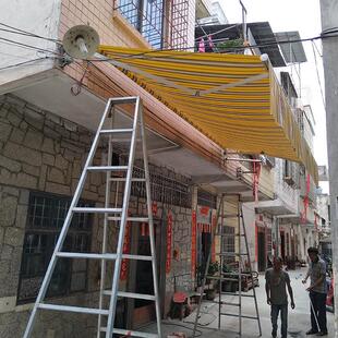 伸店户缩棚遮阳雨篷门面遮雨SYD-15伸缩雨棚曲臂遮阳篷外阳遮棚铺