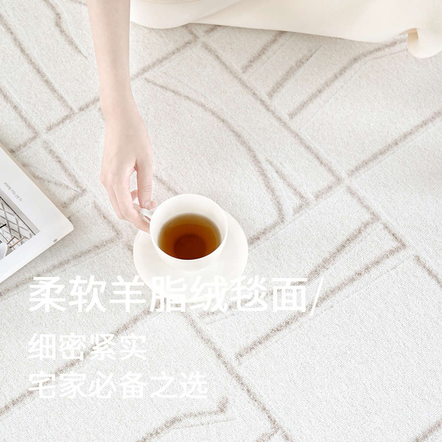 AOVOC 现代卧室床边地毯客厅沙发茶几毯高级感床前防滑沙发茶几垫