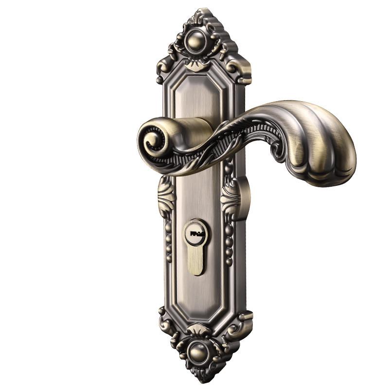 欧式静音门锁室内卧室房门锁简约门把手单锁舌锁具工程配套