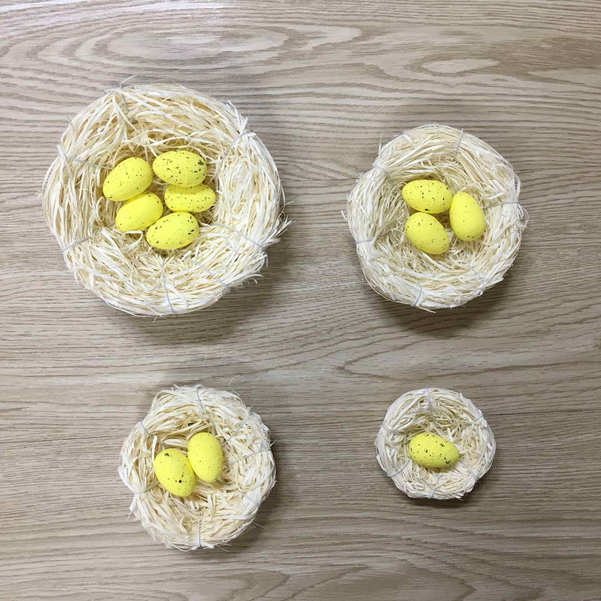 复活节白藤丝编鸟窝 装饰鸟窝鸟笼手工编织鸟窝拍照道具
