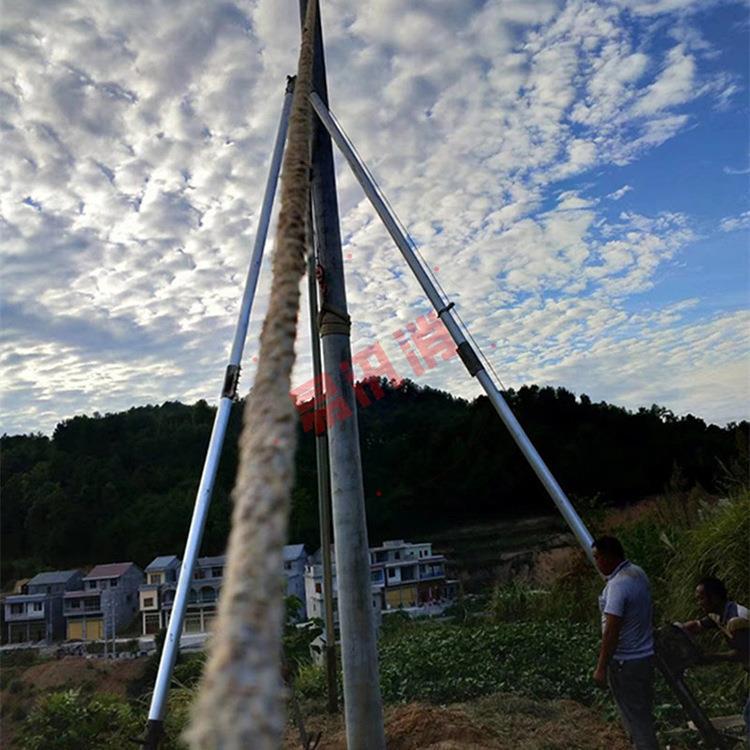 三角立杆机电力架空电线杆抱杆机铝合金水泥起杆器三角架立杆器