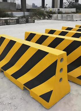 通路障公路分墩流交分隔栏警示水泥隔离混凝土护墩797黄黑石墩子
