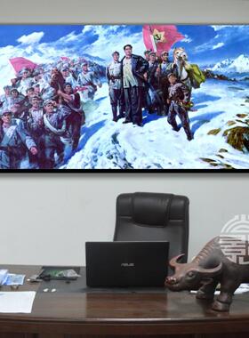 红军长征过雪山革命战争油画客厅办公室壁画会议室无框画餐厅墙画