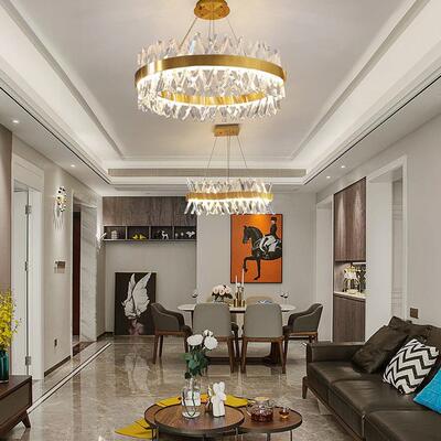 厂家直销 轻奢后现代网红款水晶灯C形S形椭圆形 卧室客厅餐厅吊灯