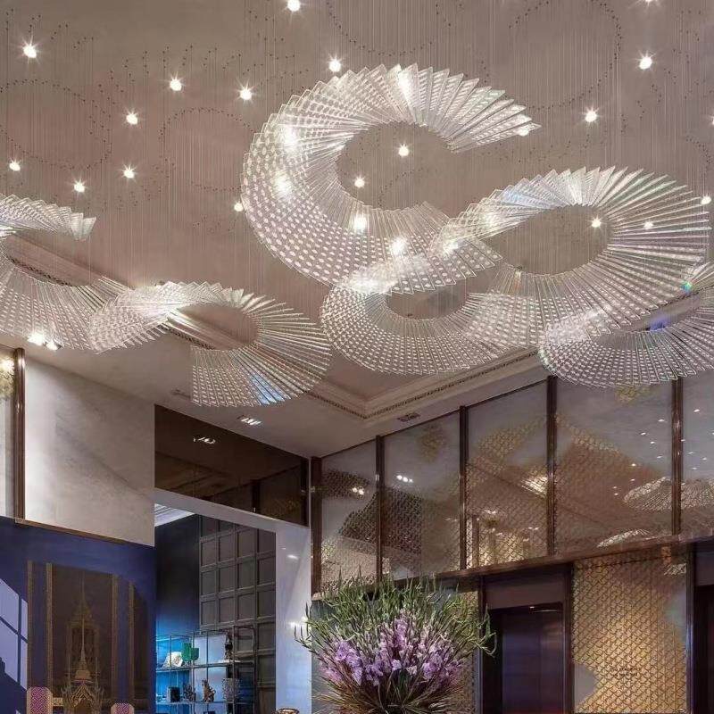 售楼部酒店大堂水晶吊灯展会别墅前台餐饮清吧咖啡厅创意艺术灯具