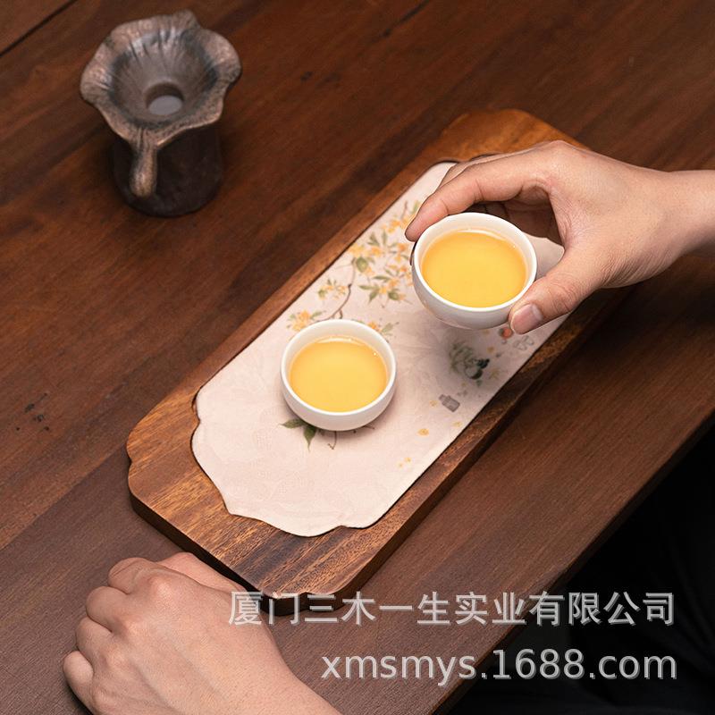 南MTPN028(美胡桃高木茶巾干泡盘端木实家用轻奢小型茶盘新中干式