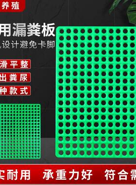 3兔笼脚垫漏粪板兔子底板兔用漏粪板绿色圆孔底板脚垫防啃咬地板