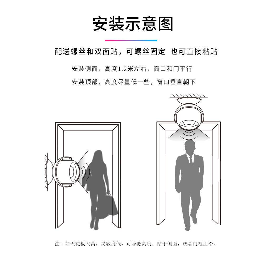 包邮SF23门口欢迎光临感应器店铺进门叮咚感应门铃语音迎宾器