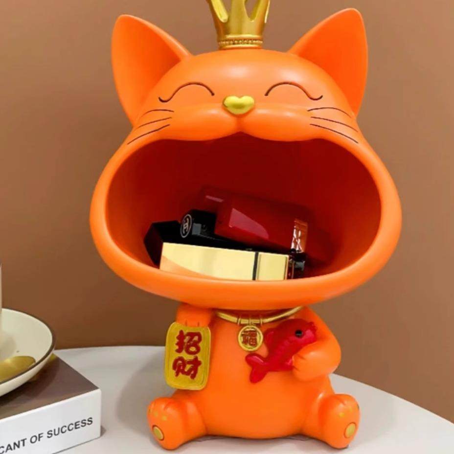 招财猫入户门口玄关钥匙收纳客厅家居装饰品摆件鞋柜乔迁新居礼物,收纳整理,钥匙收纳盒,淘宝优惠券,粉丝福利购,淘宝优惠卷