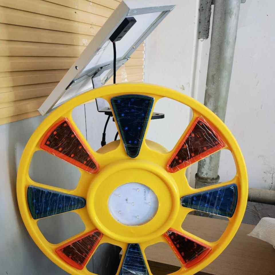 太能警示灯太阳能回转灯工车地高速养护阳辆红蓝荧光灯闪灯LUFL光