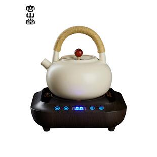 A6L苏打釉茶壶大号煮茶器泡茶白泥壶家用陶瓷烧水壶电陶炉茶具