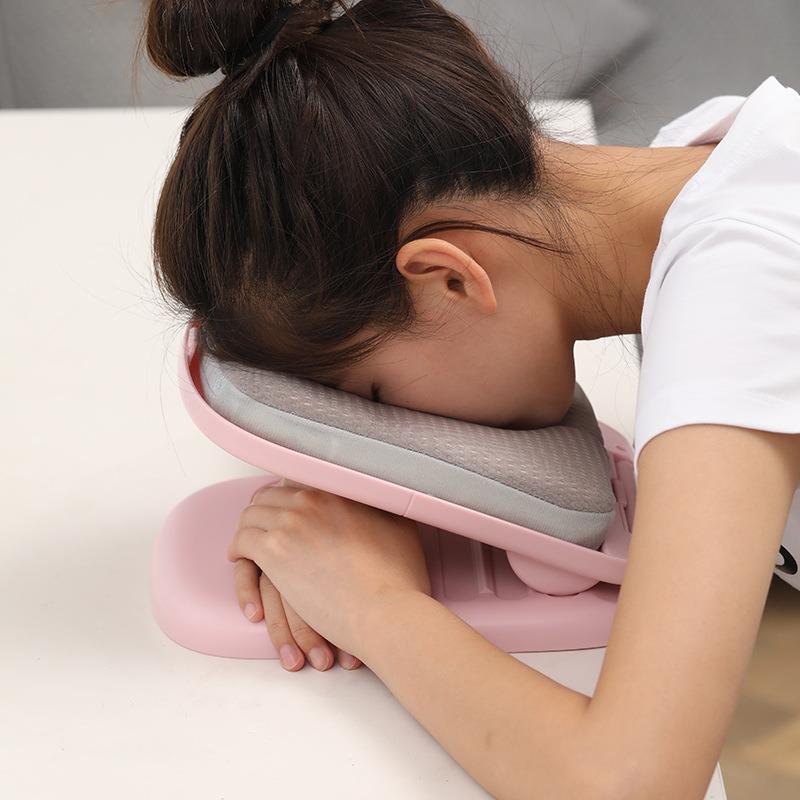 学生折叠便携式午睡枕午睡神器冰丝记忆棉多功能趴趴枕现货