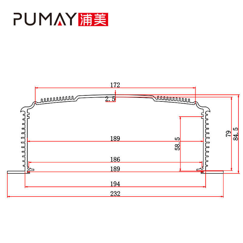 234*80.6-250散热器铝合金 喷砂铁铝外壳 分体铝壳体铝盒机箱定制