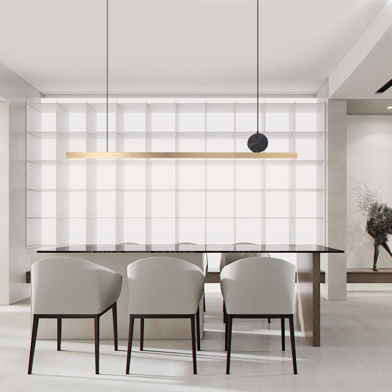 北欧简约餐厅极简厨房长条灯吊灯轻奢设计师办公室灯饰灯具中山