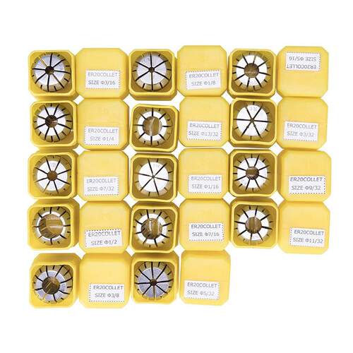 ER20弹簧夹头套装12Pcs ER20高精弹性筒夹雕刻机夹头跨境电商热销