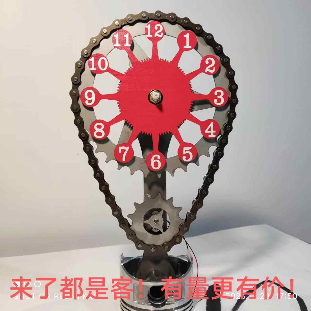 美新款欧钟座钟个CBE性创意装饰台钟复古时工艺品摆件链齿条轮钟