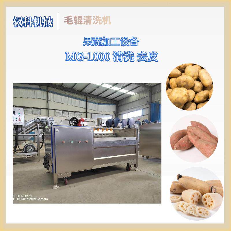 高压喷淋毛刷清洗机毛刷清洗去皮设备果蔬打蜡毛刷清洗机现货